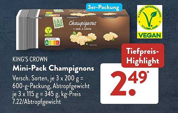 KING'S CROWN Mini-Pack Champignons