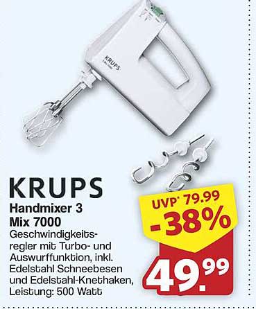 KRUPS Handmixer 3 Mix 7000