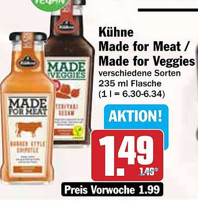 Kühne Made for Meat / Made for Veggies