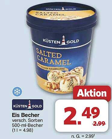 KÜSTEN GOLD Eis Becher Salted Caramel