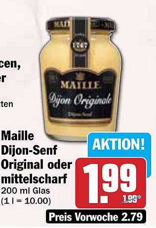 Maille Dijon-Senf Original oder mittelscharf