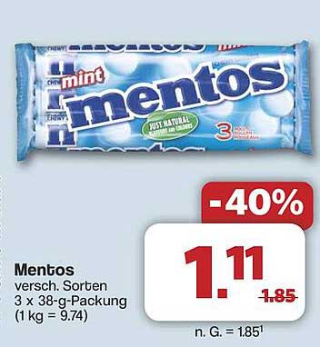 Mentos versch. Sorten