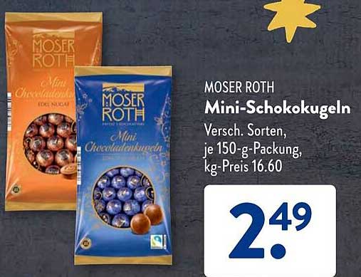 MOSER ROTH Mini-Schokokugeln