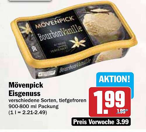 Mövenpick Eisgenuss Bourbonvanille