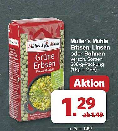 Müller's Mühle Grüne Erbsen