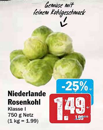 Niederlande Rosenkohl