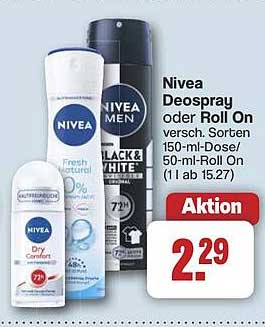 Nivea Deospray oder Roll On