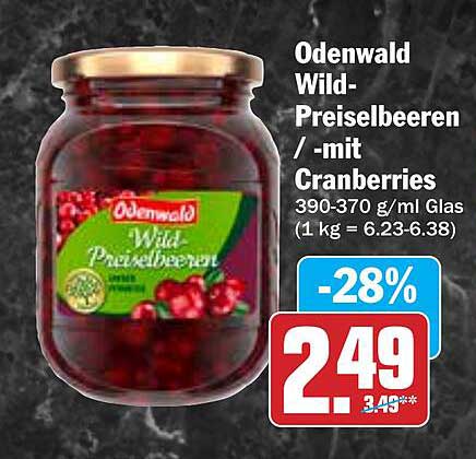 Odenwald Wild-Preiselbeeren / mit Cranberries