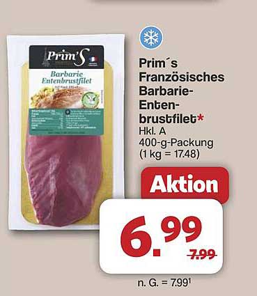 Prim's Französisches Barbarie-Entenbrustfilet