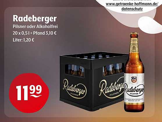 Radeberger Pilsner oder Alkoholfrei