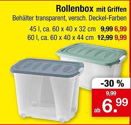 Rollenbox mit Griffen