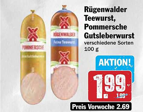 Rügenwalder Teewurst, Pommersche Gutsleberwurst