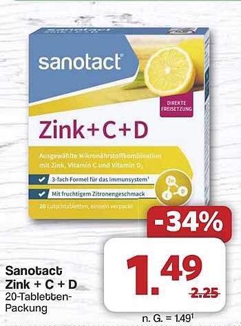 Sanotact Zink + C + D