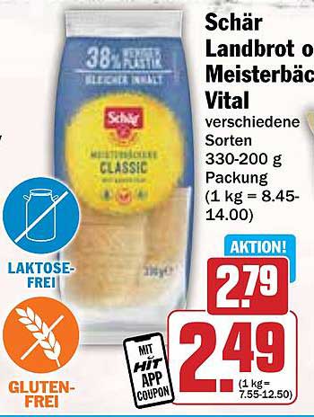 Schär Landbrot oder Meisterbäck Vital