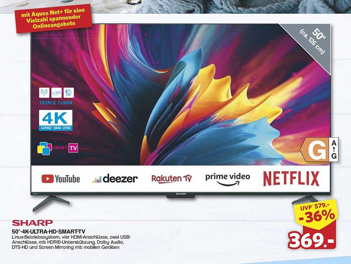 SHARP 50"-4K-ULTRA-HD-SMART-TV