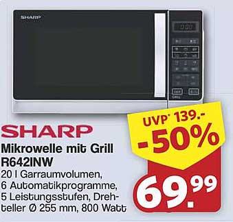 SHARP Mikrowelle mit Grill R642INW