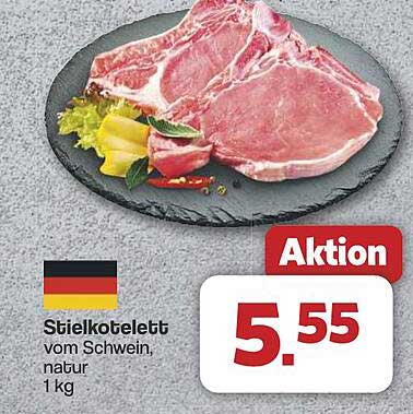 Stielkotelett vom Schwein, natur