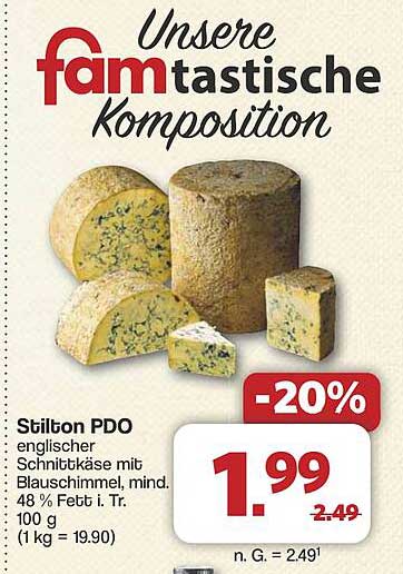 Stilton PDO englischer Schnittkäse mit Blauschimmel, mind. 48 % Fett i. Tr.