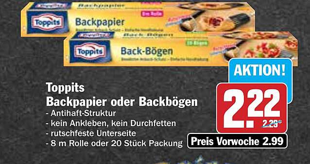 Toppits Backpapier oder Back-Bögen