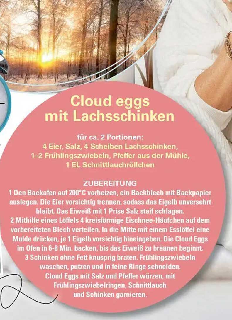 Cloud eggs mit Lachsschinken