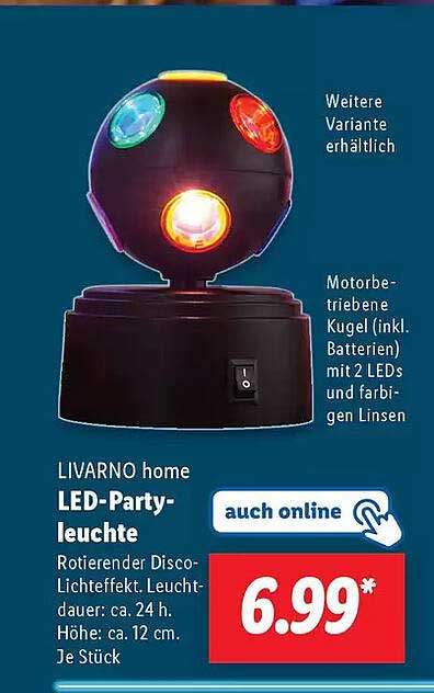 LIVARNO home LED-Partyleuchte