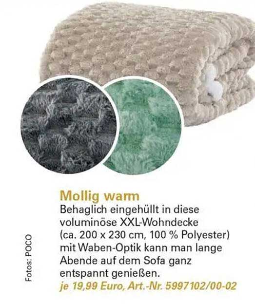 Mollig warm XXL-Wohndecke