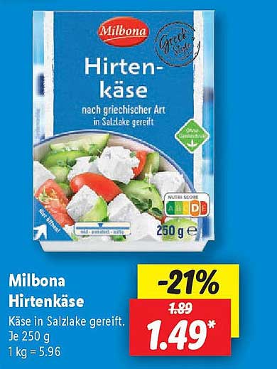 Milbona Hirtenkäse