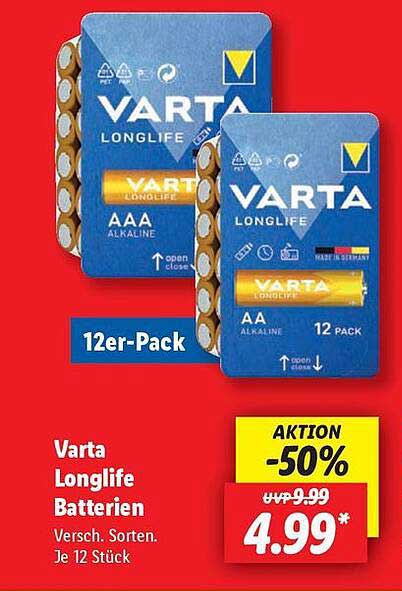 Varta Longlife Batterien