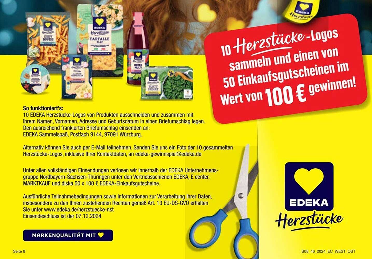 10 Herzstücke-Logos sammeln und einen von 50 Einkaufsgutscheinen im Wert von 100 € gewinnen!