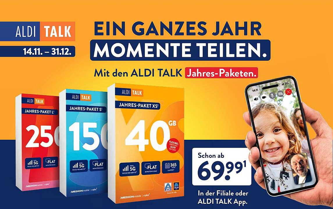 ALDI TALK Jahres-Pakete