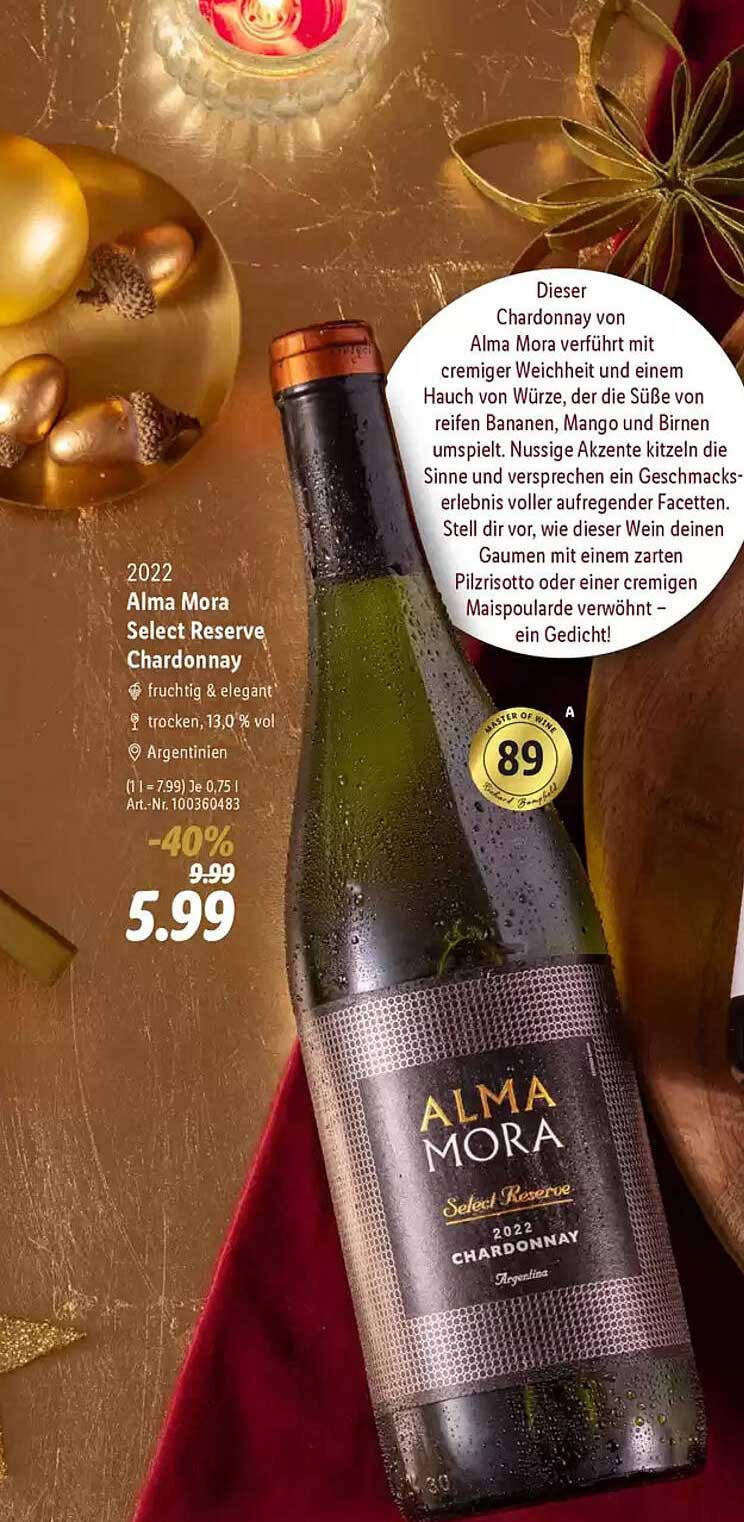 Alma Mora Select Reserve Chardonnay