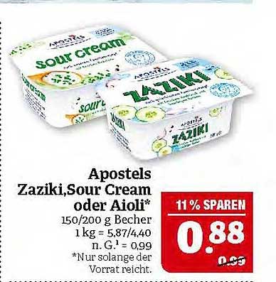 Apostels Zaziki, Sour Cream oder Aioli*