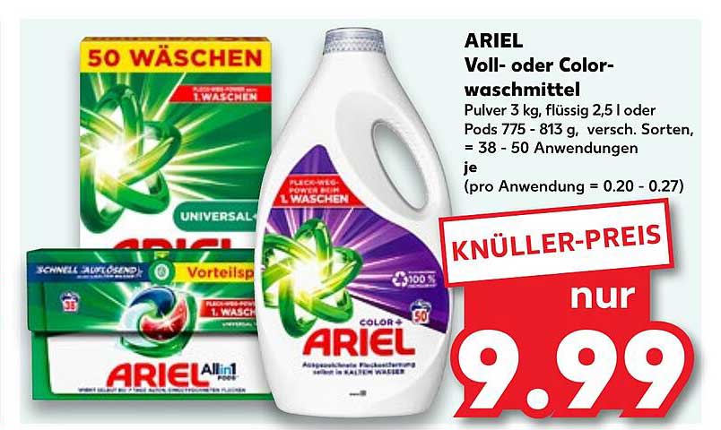 ARIEL Voll- oder Color- waschmittel