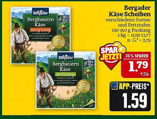 Bergader Käse Scheiben