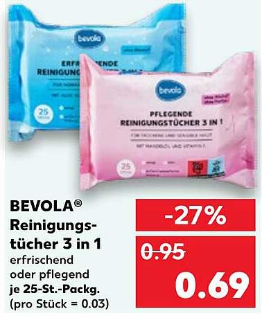 BEVOLA® Reinigungstücher 3 in 1