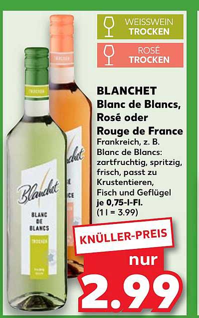 BLANCHET Blanc de Blancs, Rosé oder Rouge de France