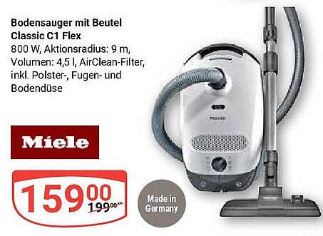 Bodensauger mit Beutel Classic C1 Flex