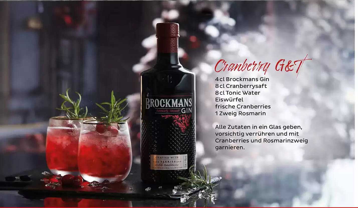 Brockmans Gin Cranberry G&T