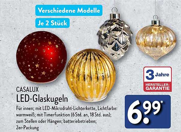 CASALUX LED-Glaskugeln