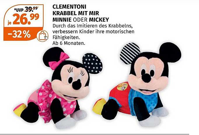 Clementoni Krabbel mit mir Minnie oder Mickey