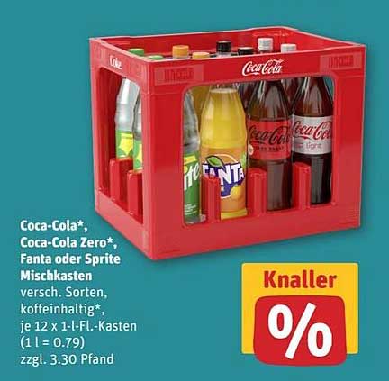 Coca-Cola*, Coca-Cola Zero* Fanta oder Sprite Mischkasten