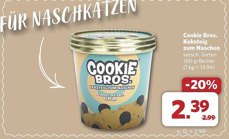 Cookie Bros. Keksteig zum Naschen