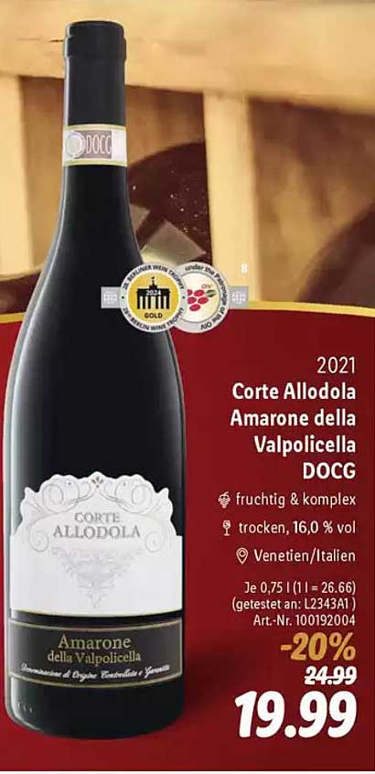 Corte Allodola Amarone della Valpolicella DOCG