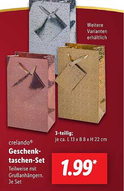 crelando® Geschenktaschen-Set