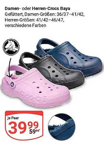 Damen- oder Herren-Crocs Baya