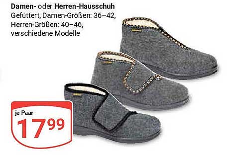 Damen- oder Herren-Hausschuh