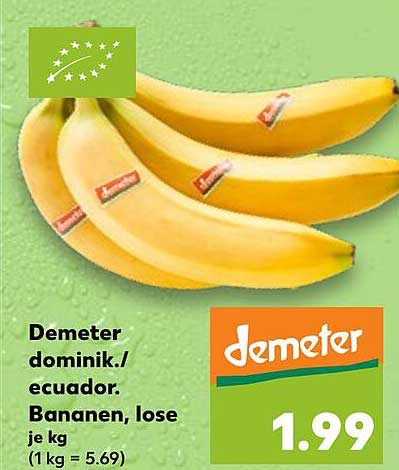 Demeter Bananen, lose je kg