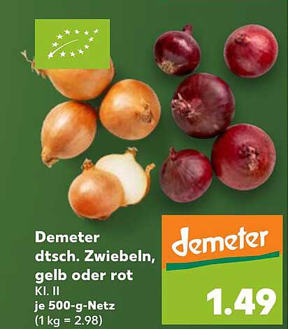 Demeter dtsch. Zwiebeln, gelb oder rot