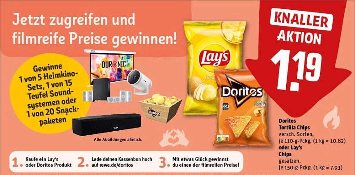 Doritos Tortilla Chips oder Lay's Chips