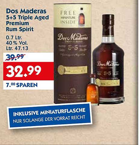 Dos Maderas 5+5 Triple Aged Premium Rum Spirit